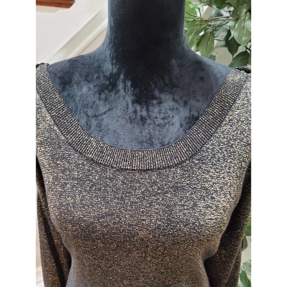 Michael Kors Womens Gray Long Sleeve Casual Round Neck Top Blouse Size 2X - Picture 2 of 12